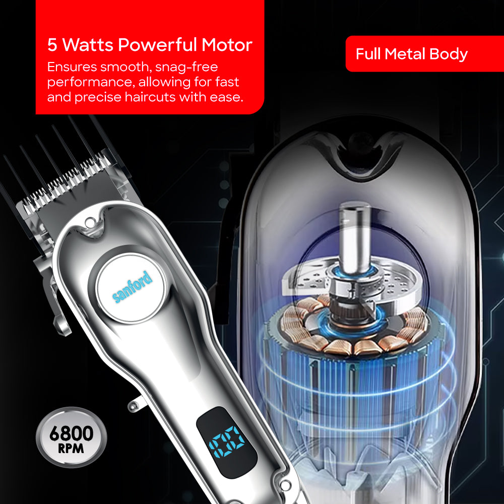 Sanford Rechargeable Cordless Digital Hair Clipper | SF1958HC - buysanford
