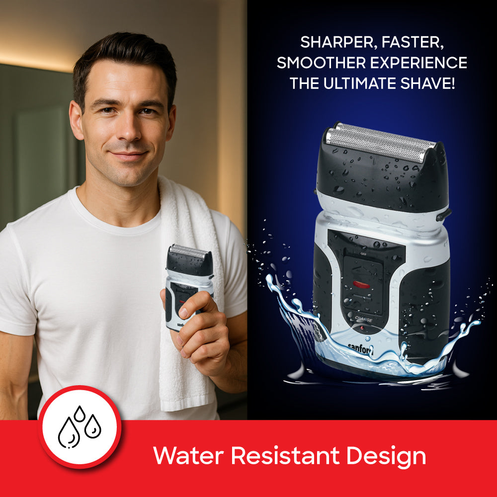 Sanford Rechargeable Shaver with Dual Blade System for Wet and Dry Use | SF1977MS - buysanford