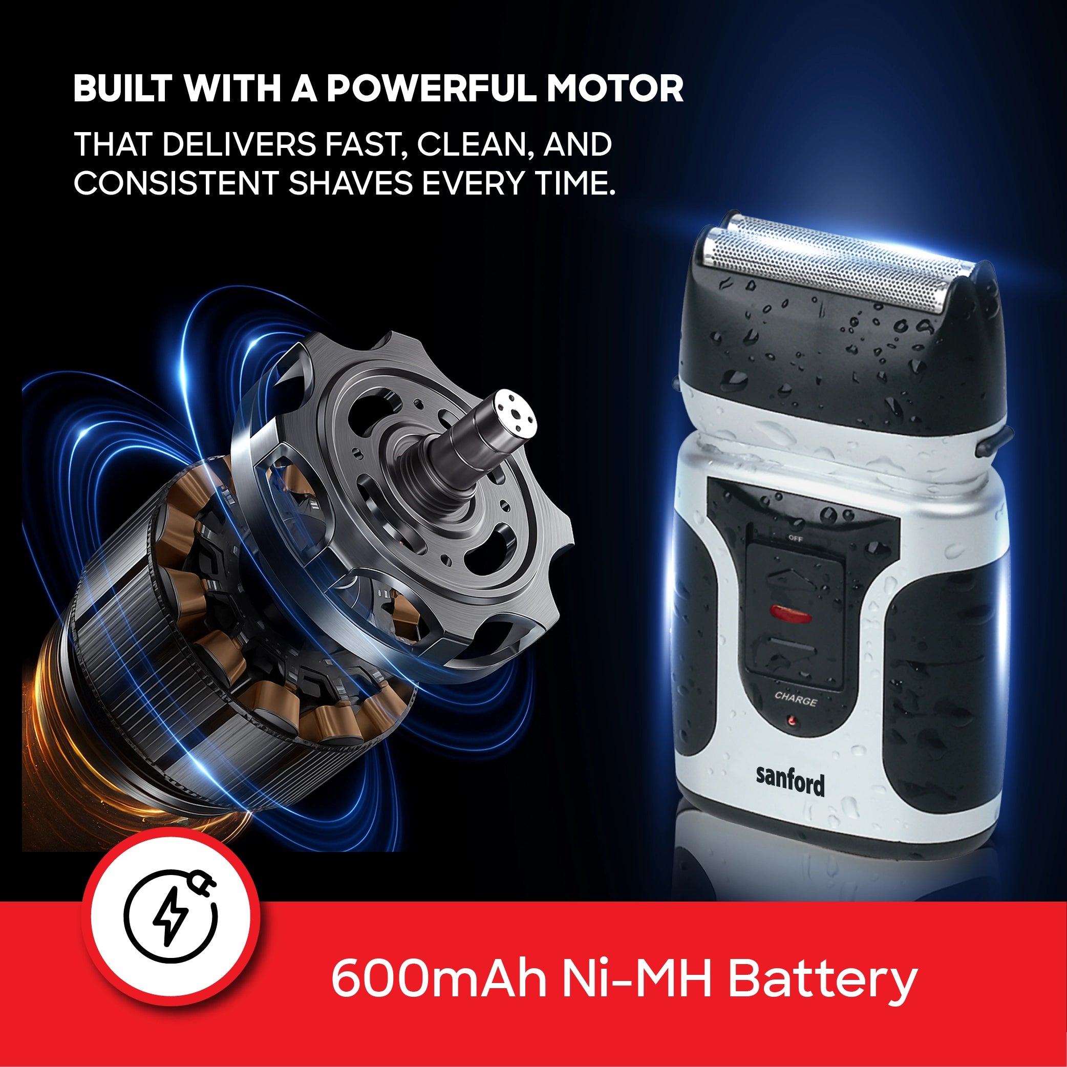 men shaver dual blade wet dry sanford 5