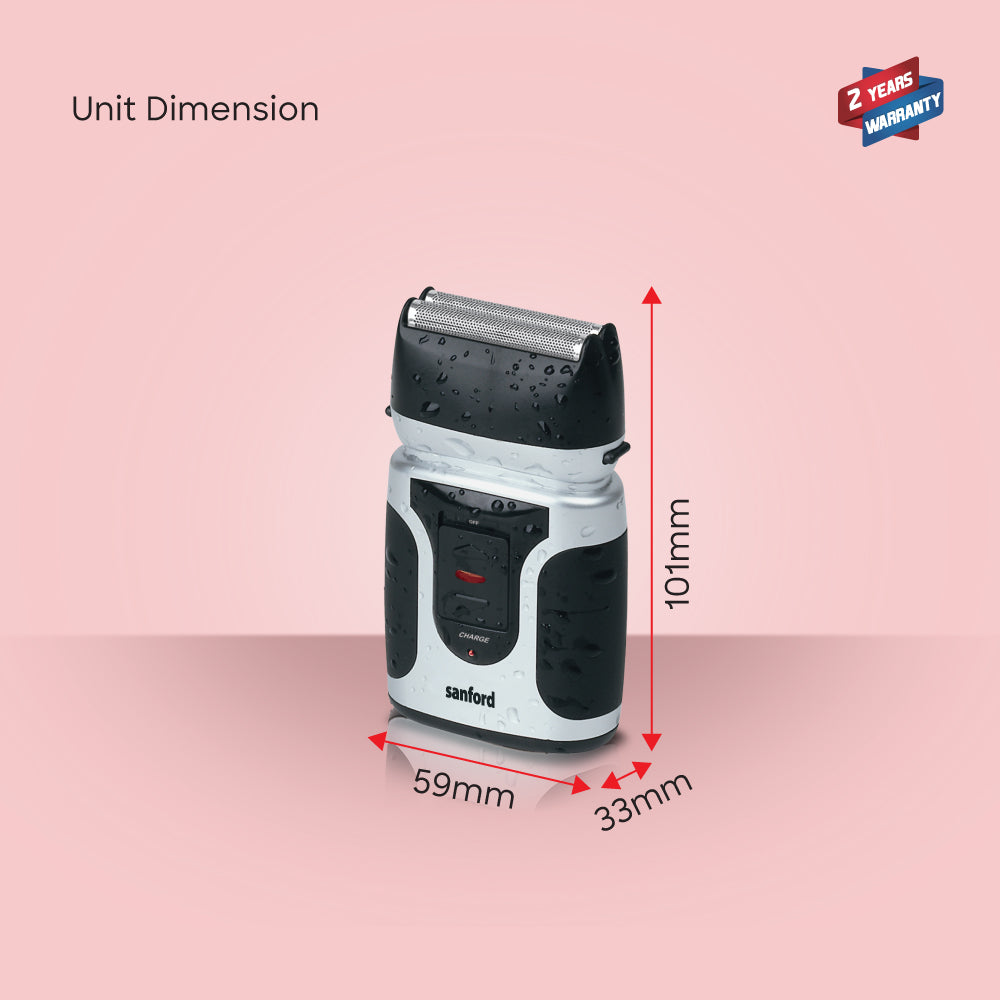 Sanford Rechargeable Shaver with Dual Blade System for Wet and Dry Use | SF1977MS - buysanford