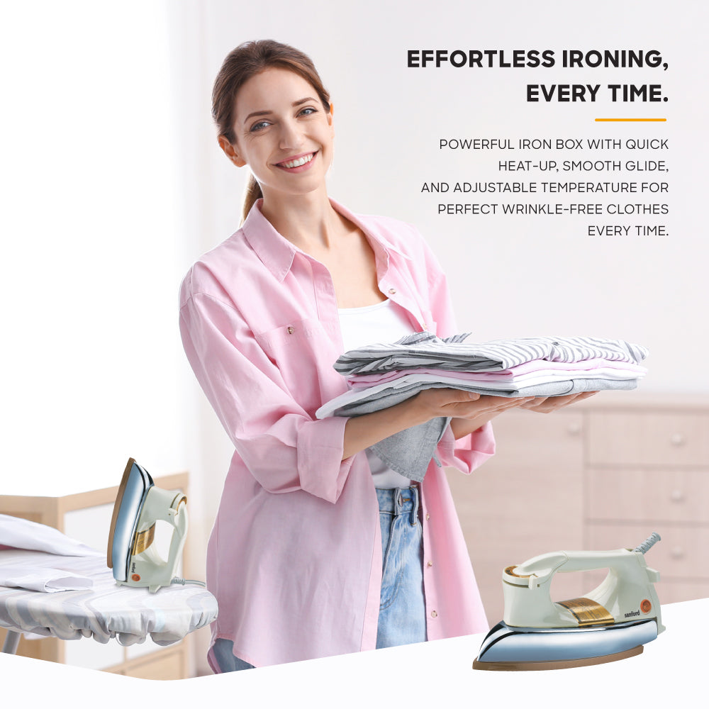 Sanford 1200W Heavyweight Dry Iron with Ceramic Coated Soleplate | SF20DI - buysanford