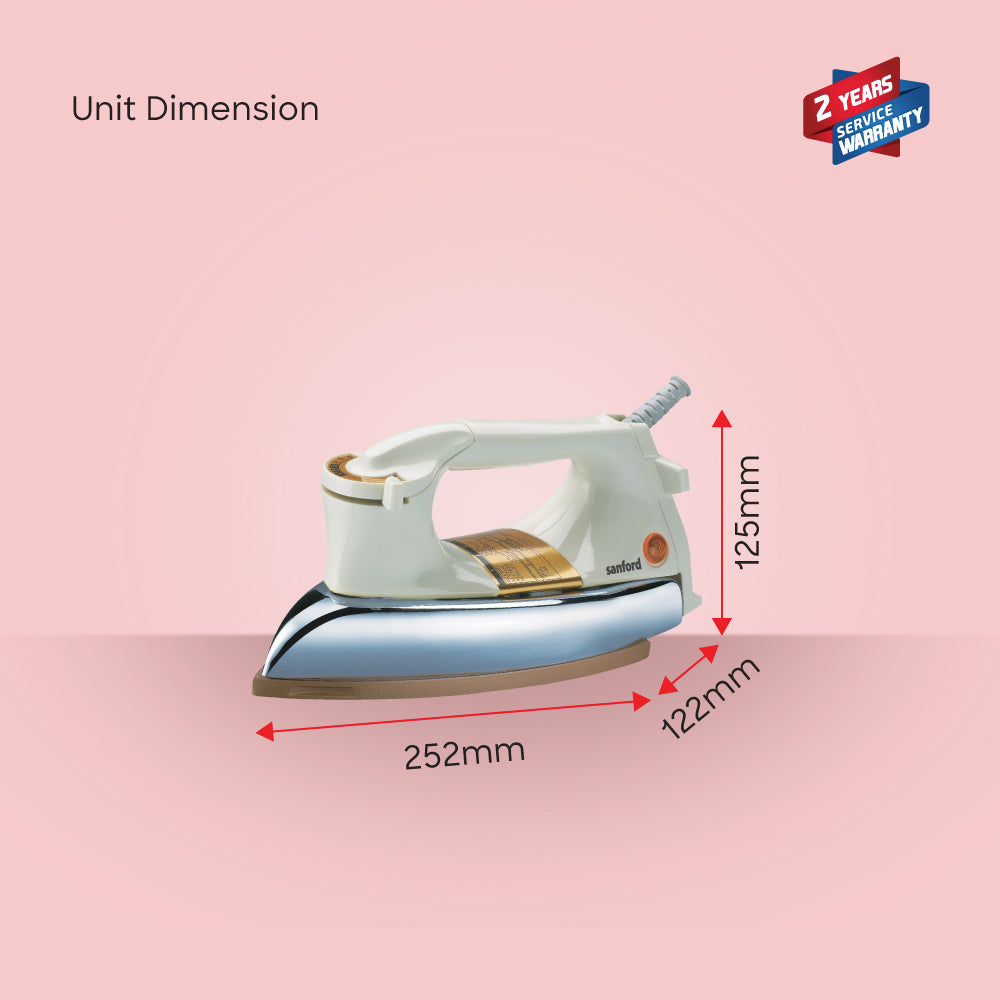 Sanford 1200W Heavyweight Dry Iron with Ceramic Coated Soleplate | SF20DI - buysanford