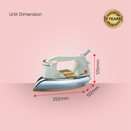1200W heavyweight dry iron ceramic coated soleplate sanford 6