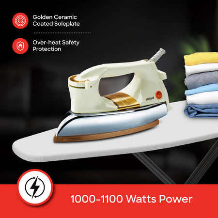 Sanford 1100W Heavy Weight Dry Iron with Ceramic Coated Soleplate | SF21DI - buysanford