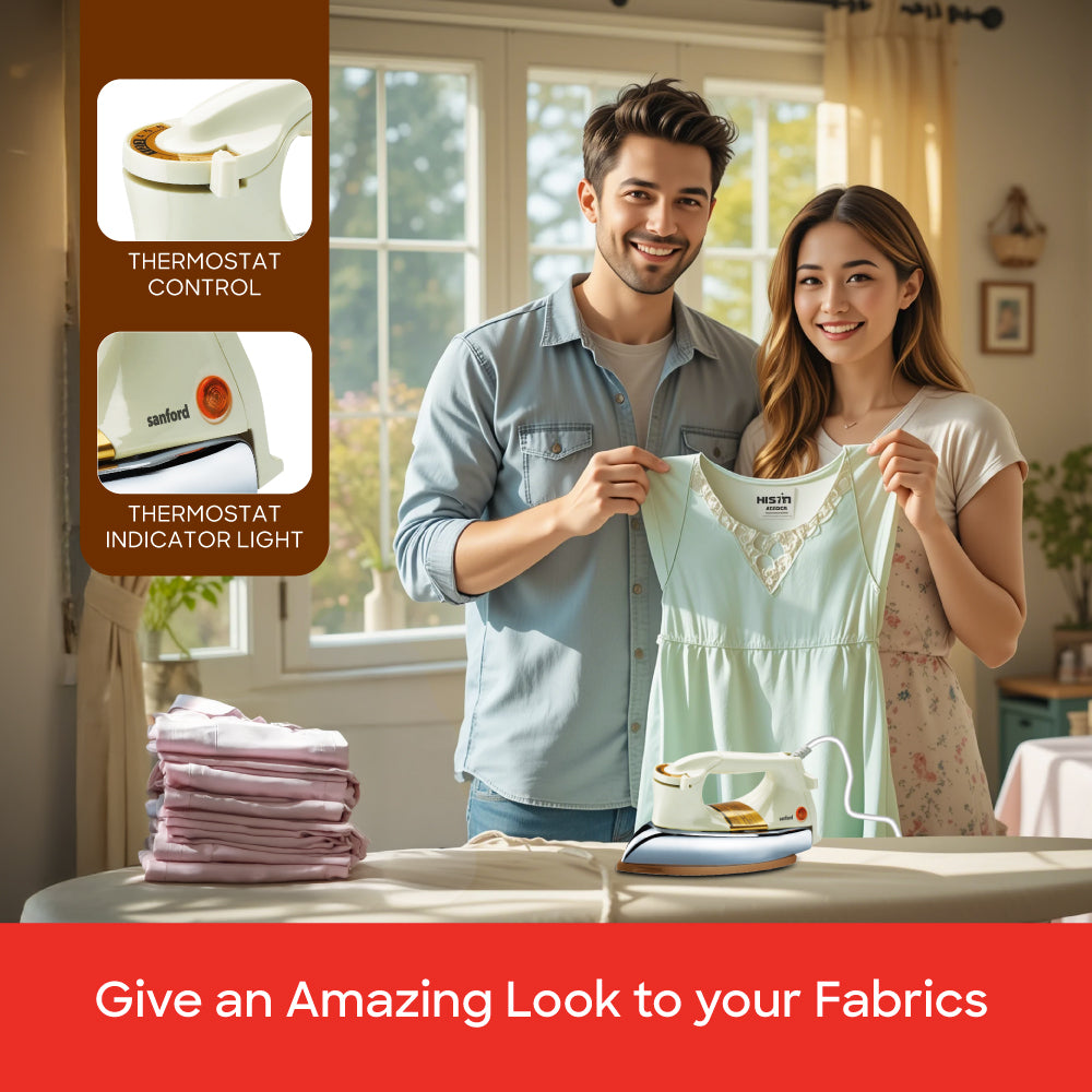 Sanford 1100W Heavy Weight Dry Iron with Ceramic Coated Soleplate | SF21DI - buysanford