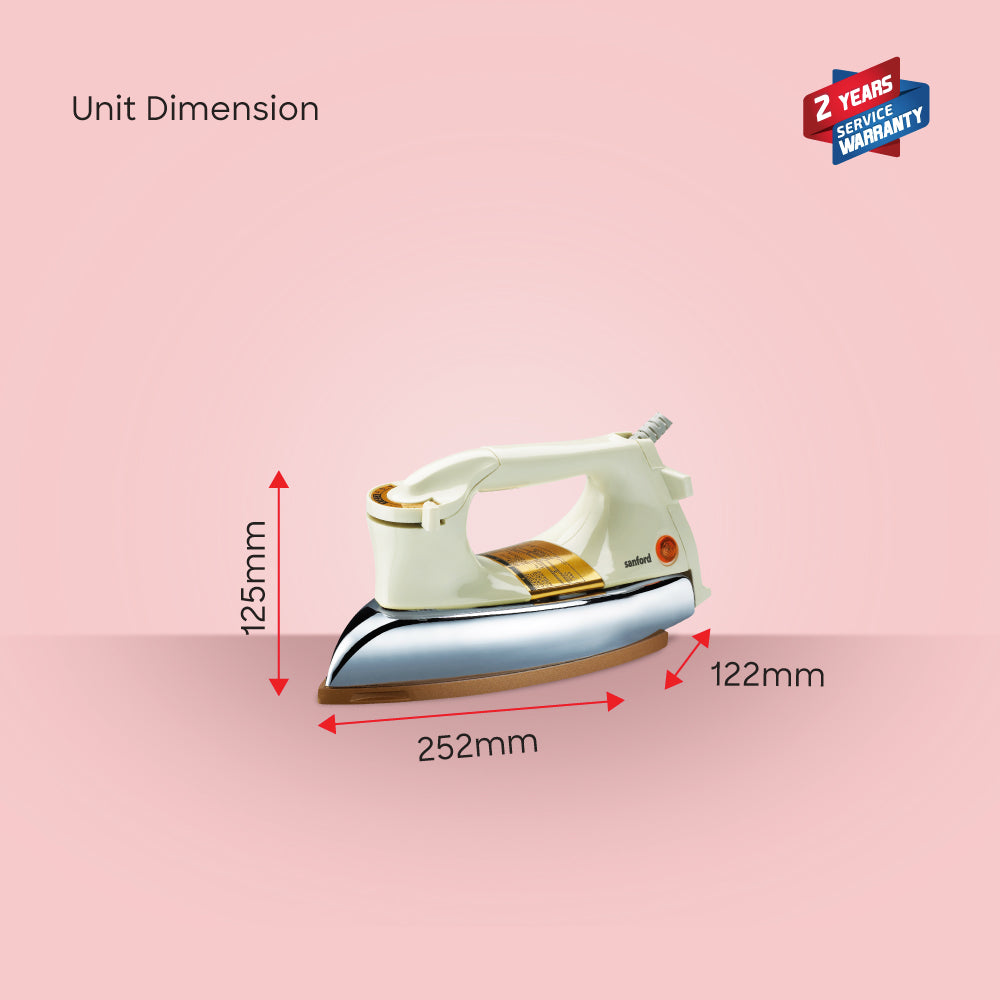 Sanford 1100W Heavy Weight Dry Iron with Ceramic Coated Soleplate | SF21DI - buysanford
