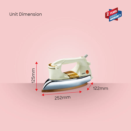 1100W dry iron ceramic coated soleplate heavy weight ironing sanford 6