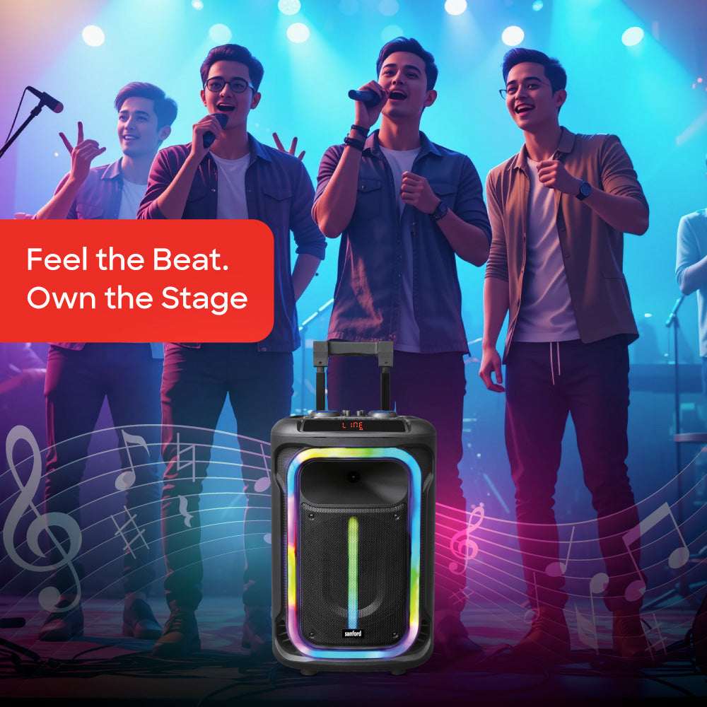 Sanford Rechargeable  karaoke Trolley Speakers | SF2270SS - buysanford