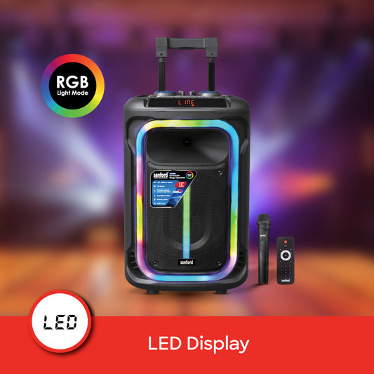 Sanford Rechargeable  karaoke Trolley Speakers | SF2270SS - buysanford