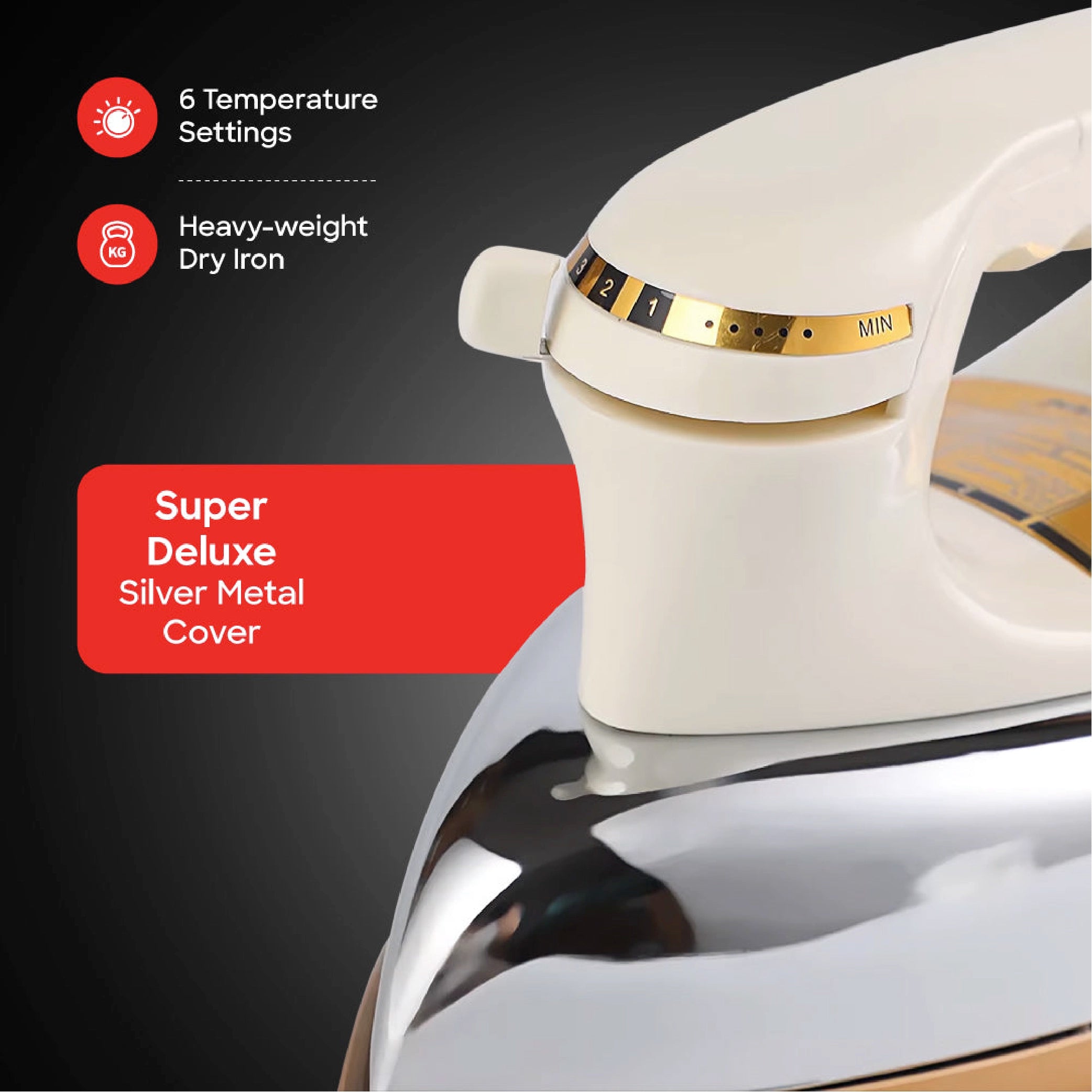 1200W heavy weight dry iron ceramic coated soleplate sanford 4