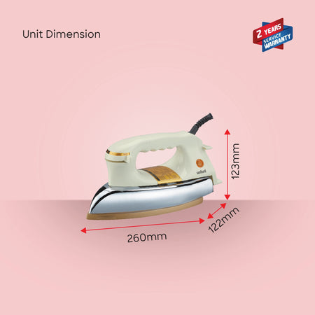 1200W heavy weight dry iron ceramic coated soleplate sanford 6