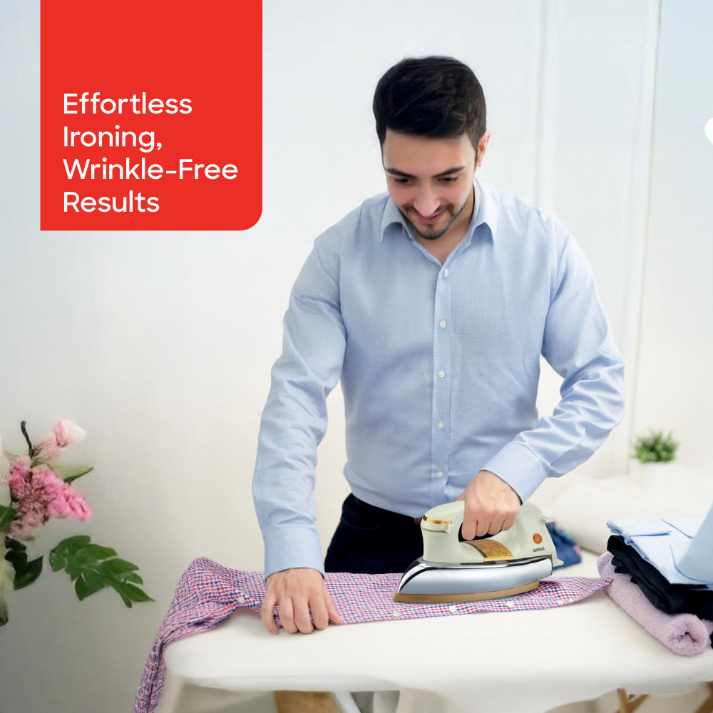 Sanford Golden Non-Stick Ceramic Coated Heavyweight Classic Electrical Dry Iron | SF22DI - buysanford