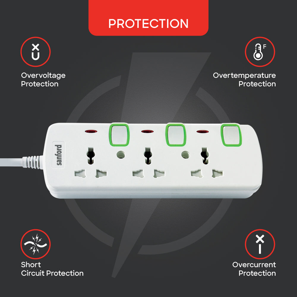 Sanford 3 Way Extension Socket | SF2301ES - buysanford