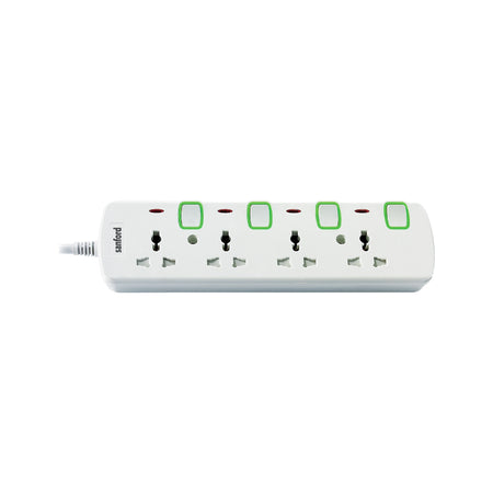 4 way socket extension surge protection LED indicator sanford 1