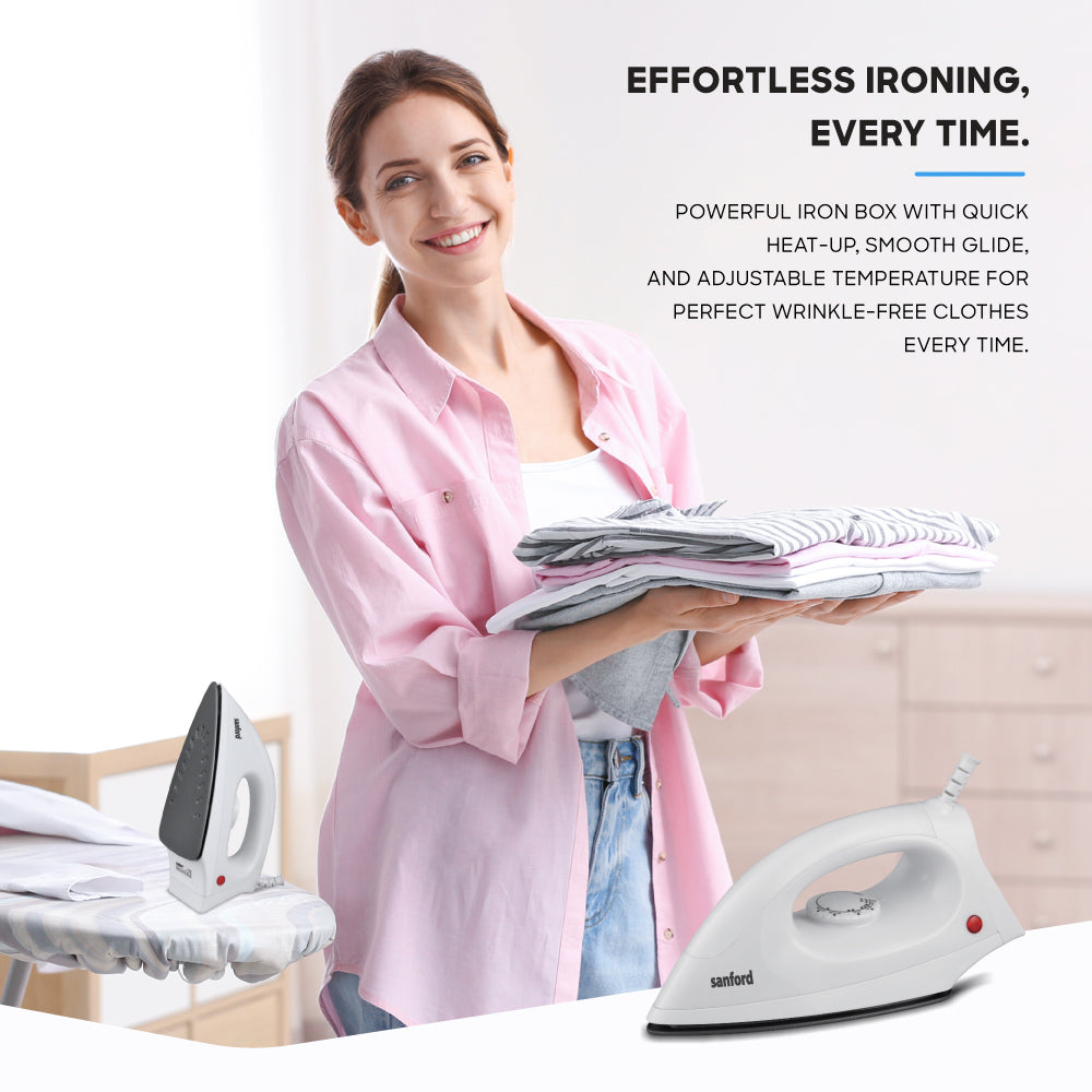 Sanford 1200W Non-Stick Dry Iron with Overheat Protection for Home Use | SF23DI - buysanford