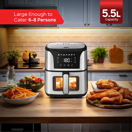 Sanford Digital Air Fryer 5.5L with Cooking Window and LED Display - SF2450AF - buysanford