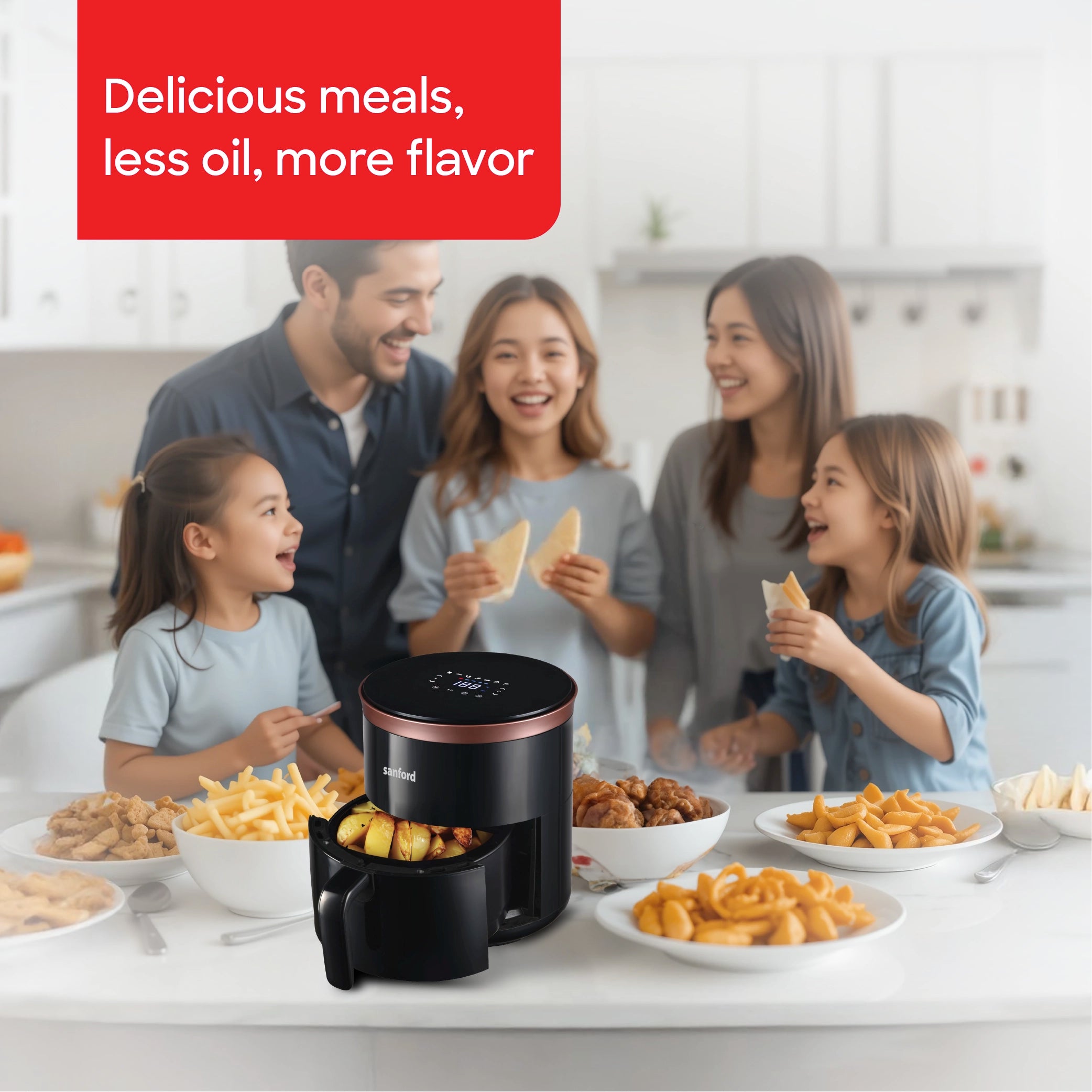 4L air fryer LED display non stick basket digital sanford 2