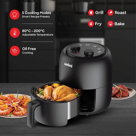 Sanford Digital Air Fryer 3.5L with 360 Air Circulation and Timer - SF2457AF - buysanford