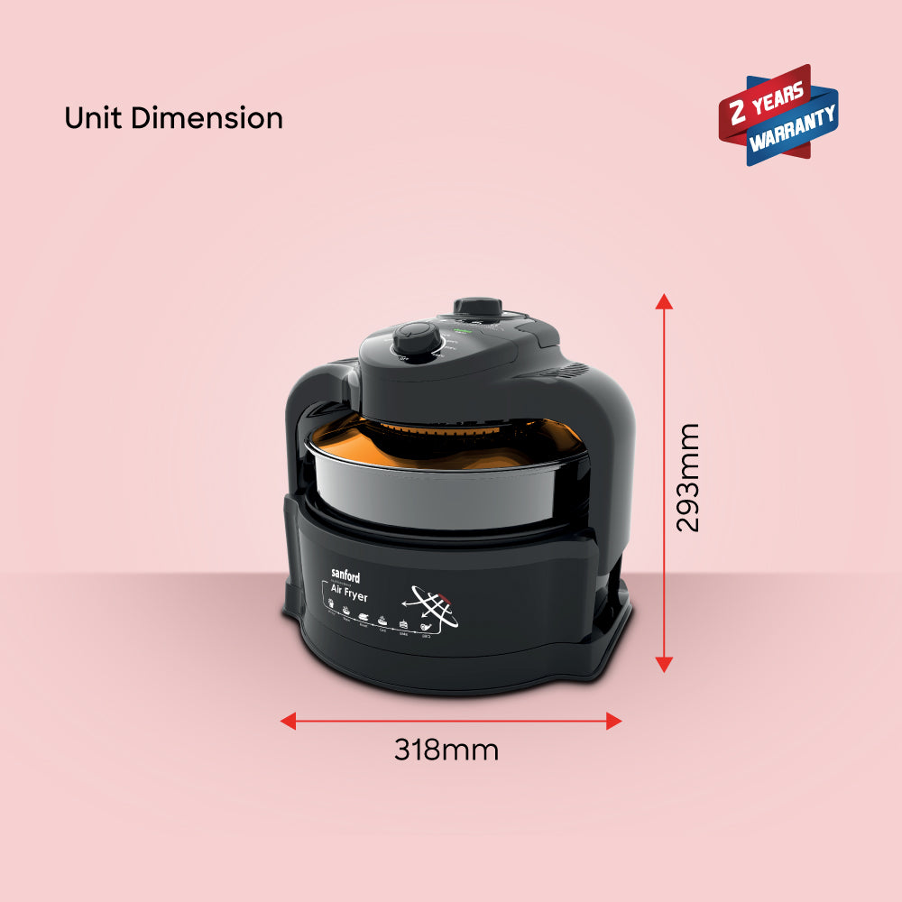Sanford 1000W Multi-Functional Air Fryer with Triple Heat Cooking | SF2458AF BS-D - buysanford
