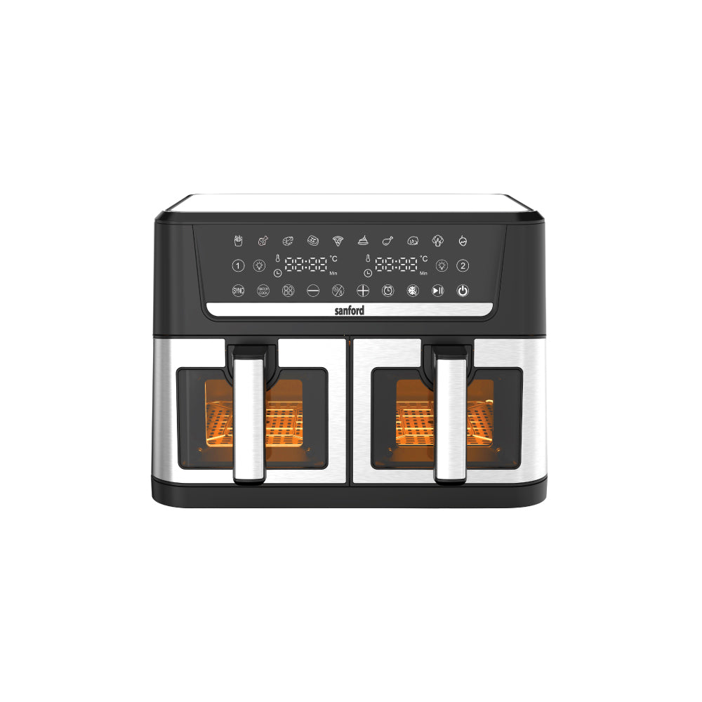 Sanford 12L Digital Air Fryer with Dual Zone Cooking and 10 Preset Menus | SF2459AF - buysanford