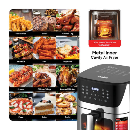 10L air fryer digital touch display 12 preset menus sanford 4