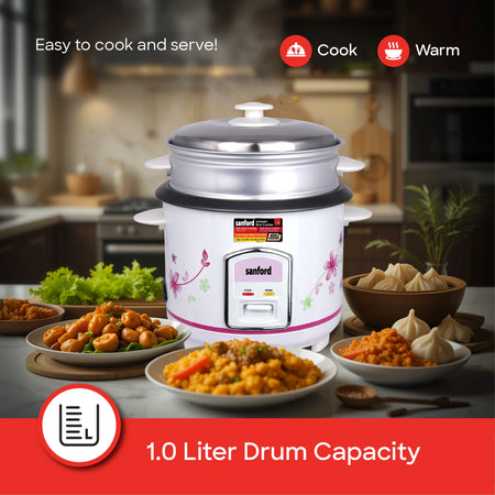 electric rice cooker 1.0L with steamer sanford 4