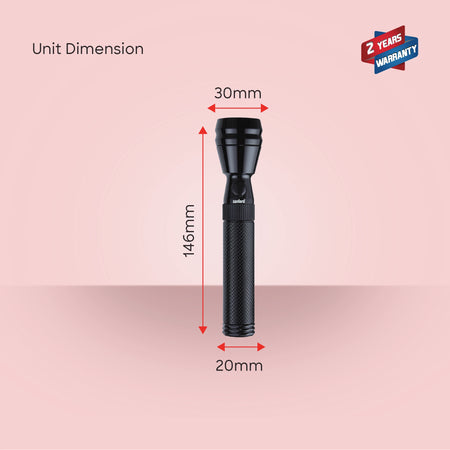Sanford Army Series 5W LED Flashlight with 900 Meter Range and 60 Min Runtime | SF2637SL - buysanford
