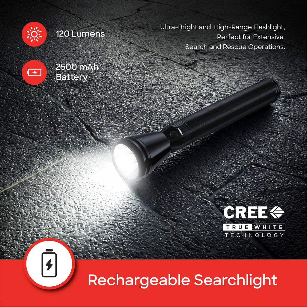 Shop Sanford Rechargeable LED Search Light 5W Cree 1000M Range - SF2638SL-2AA in UAE