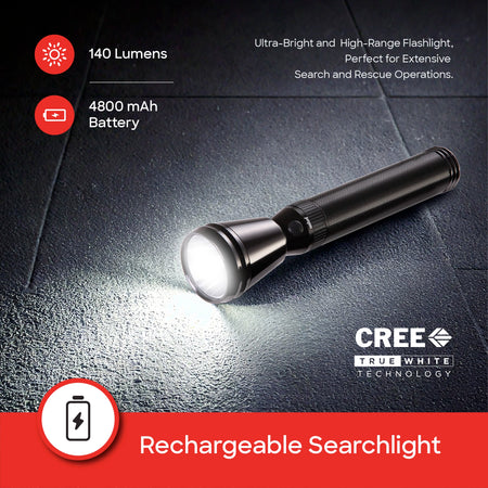 Sanford Army Series 5W LED Flashlight with 1800 Meter Range and 6 Hour Runtime | SF2640SL - buysanford