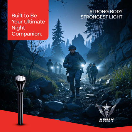 Sanford Army Series 3W LED Flashlight with 2100 Meter Range and 7 Hour Runtime | SF2641SL - buysanford