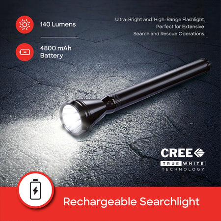 Sanford Army Series 3W LED Flashlight with 2100 Meter Range and 7 Hour Runtime | SF2641SL - buysanford