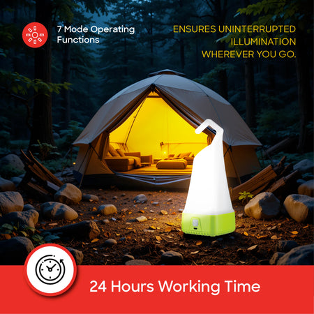 rechargeable 5W LED lantern 7 modes 24 hour runtime sanford 4