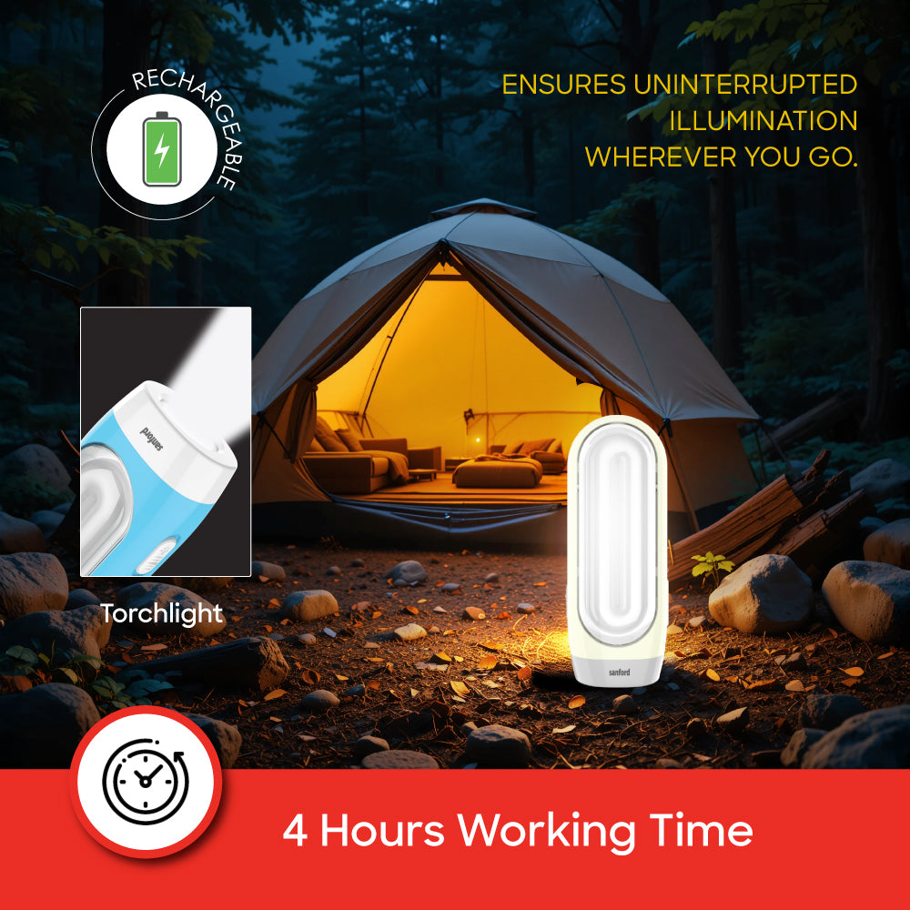 Sanford 2 in 1 Rechargeable Emergency Light with Torch and 4Hour Runtime | SF2733EL - buysanford