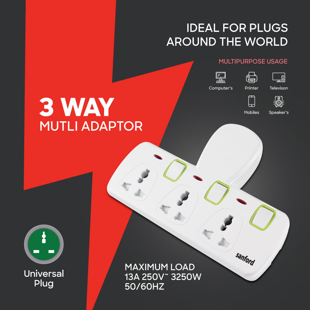 Sanford 3 Way Multi Adaptor | SF285ADP - buysanford