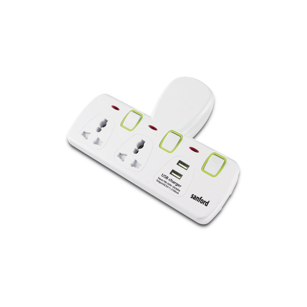 Sanford 2 Way Multi Adaptor Plus USB Port | SF286ADP - buysanford