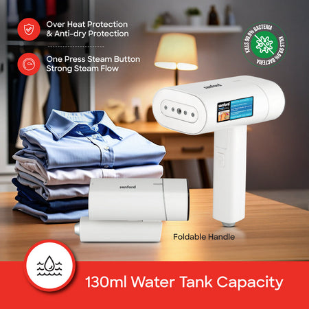 Sanford Handheld Foldable Travel Garment Steamer | SF2902GS - buysanford