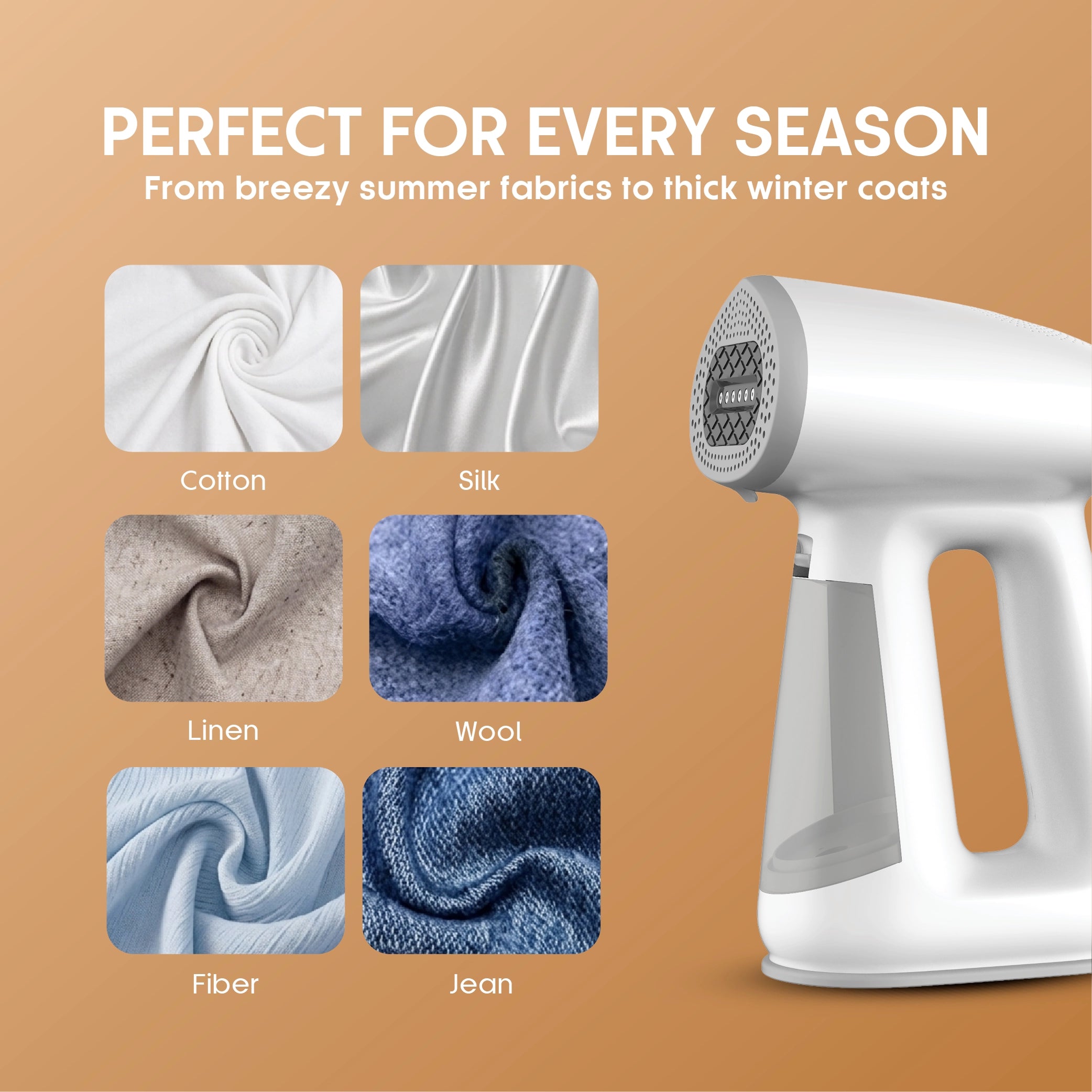 Sanford Vacuum Garment Steamer 1000W 2 in 1 Steam & Iron SF2910GS – perfect for every season, suitable for multiple fabric types including linen, silk, cotton and denim