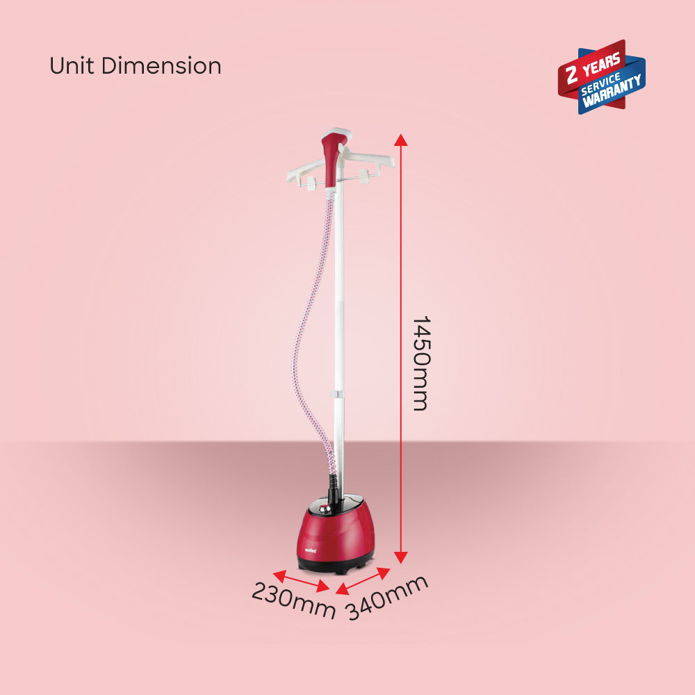 Sanford 1800W Garment Steamer with Telescopic Pole & 1.8L Tank | SF2910GS - buysanford