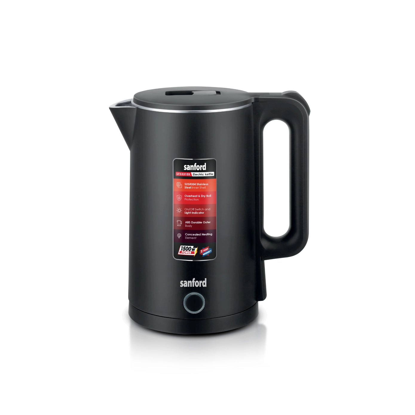 electric kettle 1.8L double layer cordless boiling kettle sanford 1