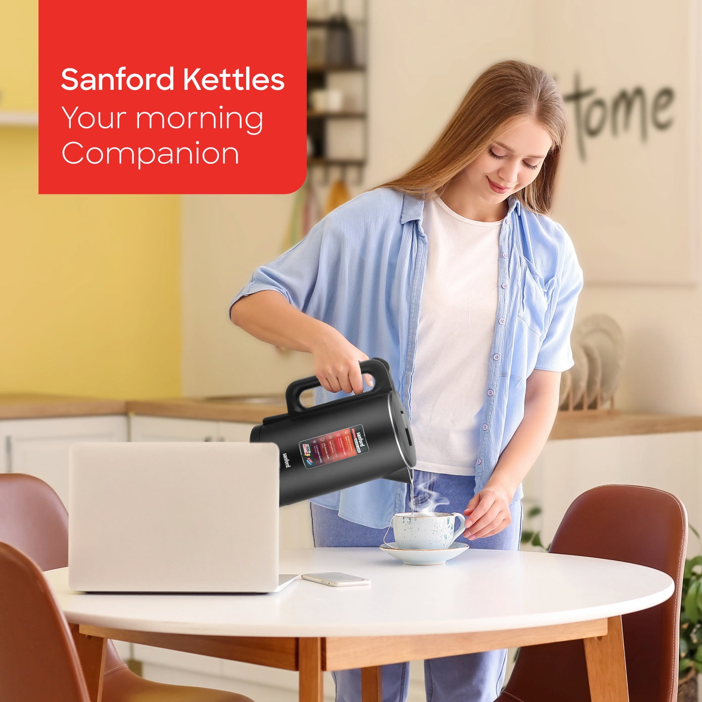 electric kettle 1.8L double layer cordless boiling kettle sanford 2
