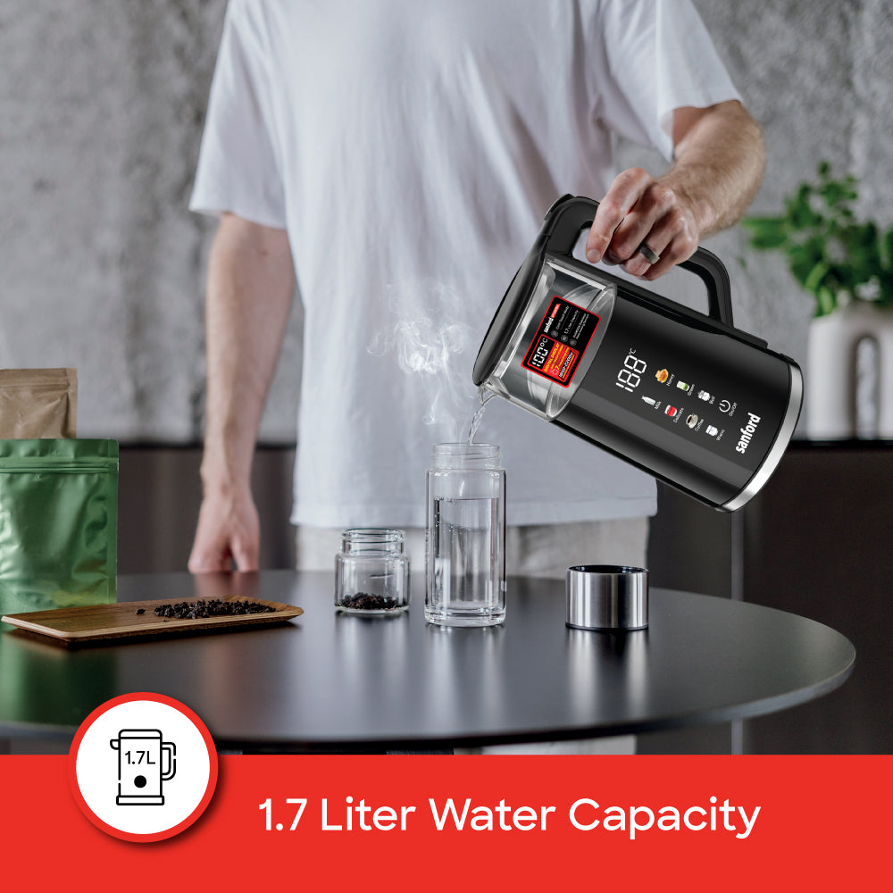 Sanford 1.7L Digital Electric Kettle with Touch Display and 7 Preset Programs | SF3361EK - buysanford