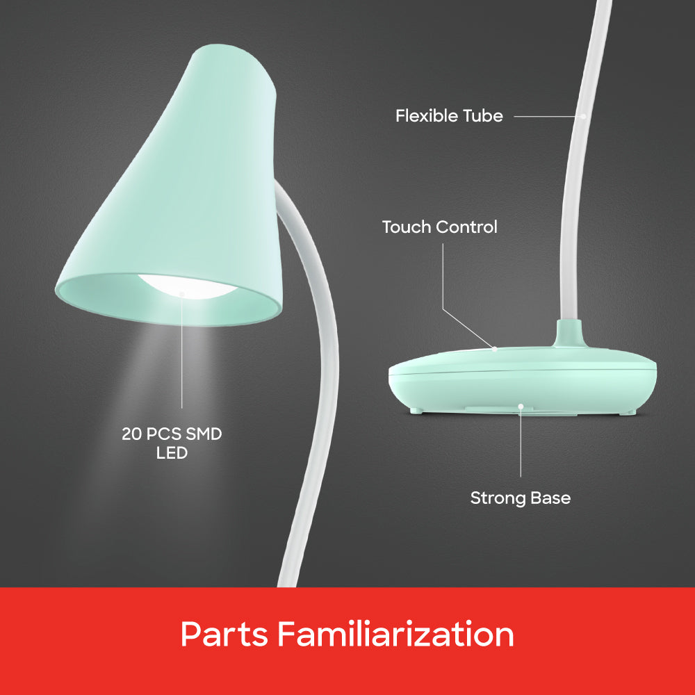 Sanford Rechargeable LED Desk Lamp with 6 Hours Working Time and Touch Control | SF3801DL - buysanford
