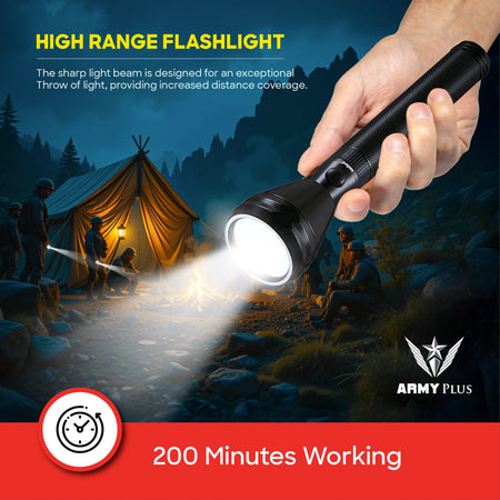 Sanford Army Plus Series 5W Flashlight with 1800m Beam Distance | SF4111SL - buysanford