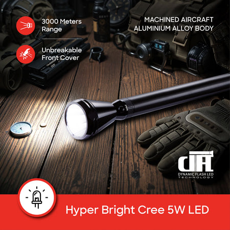 Sanford Army Plus Series 5W Flashlight with 2100m Long Range Beam | SF4129SL - buysanford