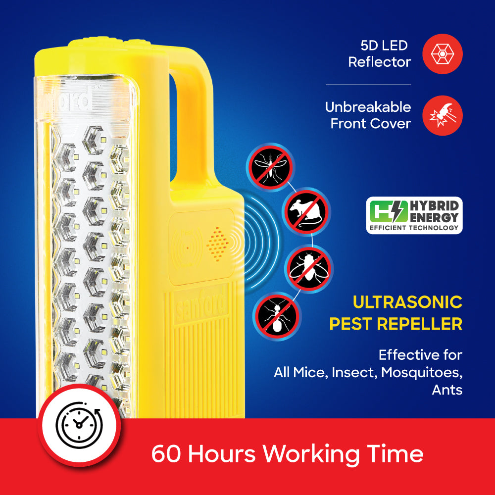 Sanford 2-in-1 Emergency LED Light with Ultrasonic Pest Repeller | SF4302EL - buysanford