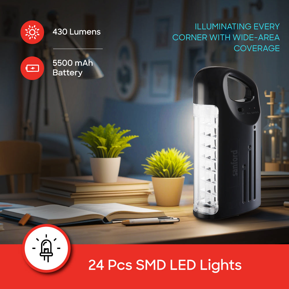 Sanford Rechargeable 5W Emergency LED Lantern with Dual Brightness | SF4316EL - buysanford