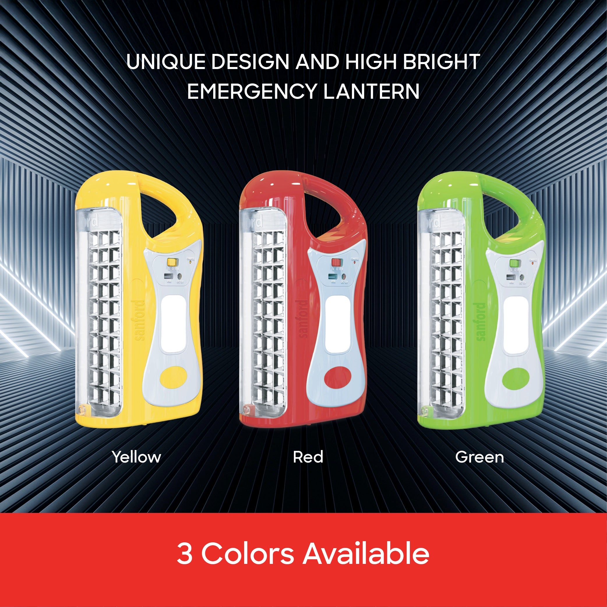 rechargeable 6W emergency led lantern with side light mode sanford 5