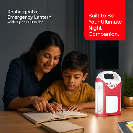 rechargeable 6W 3 side led lantern with 3 bulbs 16 hour runtime sanford 2