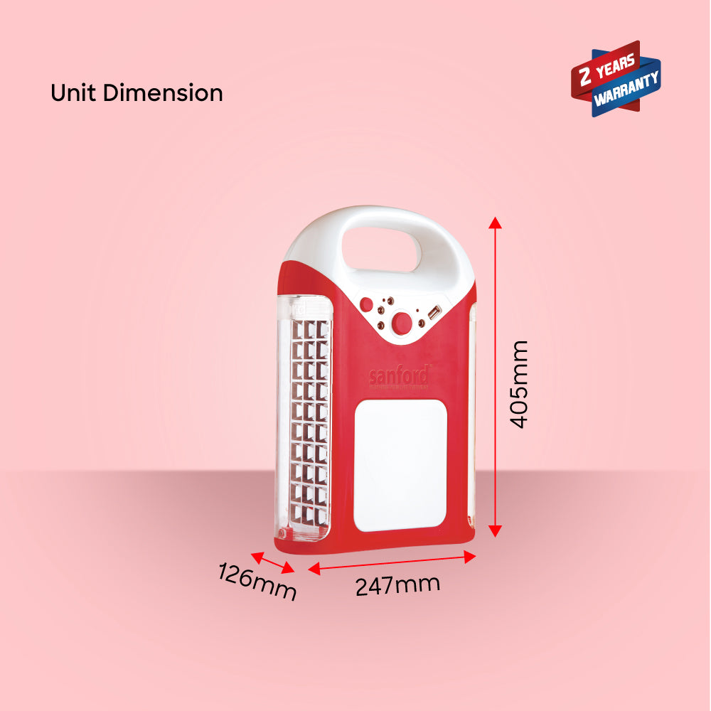 Sanford Rechargeable 6W 3 Side LED Lantern with 3pcs Bulb and 16H Runtime | SF4350SEL - buysanford