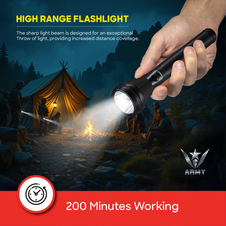 SANFORD RECHARGEABLE LED Flashlight 2SC BATTERY - buysanford